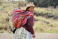 Quechua woman in traditional cloth Royalty Free Stock Photo