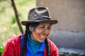 Quechua woman in a village in the Andes, Ollantaytambo, Peru