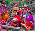 Quechua women with children in a village in the Andes, Ollantaytambo, Peru