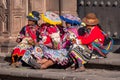 Quechua women in traditional indigenous clothing in Cusco, Peru Royalty Free Stock Photo