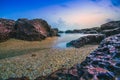 Travel Beach Sunset Goa RockBeach Royalty Free Stock Photo