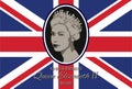 Queen Elizabeth II United Kingdom Vector Illustration poster template