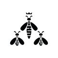 Queen bee black glyph icon Royalty Free Stock Photo