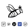 Queen bee logo set Royalty Free Stock Photo