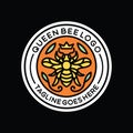 Queen Bee Logo Vector Graphic Design illustration Badge Emblem Symbol and Icon Royalty Free Stock Photo