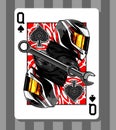 queen biker poker