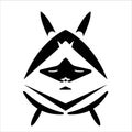 Queen bunny icon design logo simple illustration web