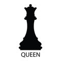 The Queen chess piece. Silhouette of a chess piece. Royalty Free Stock Photo