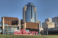 Queen City sign in Cincinnati. Called the Queen City after a Hen