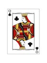 Queen of clubs Royalty Free Stock Photo