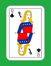 The queen of clubs Royalty Free Stock Photo