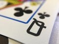 Queen of Clubs Macro Royalty Free Stock Photo