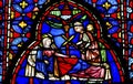 Queen Cross Stained Glass Sainte Chapelle Paris France Royalty Free Stock Photo