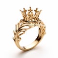 Queen Crown Ring In Yellow Gold - Inspired By Oliver Wetter\'s Style