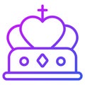 queen crown thin line icon