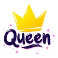 Queen Crown Word Text