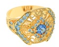 Queen diamond ring with gold metal