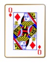 Queen Diamonds Isolated Playing Card Royalty Free Stock Photo