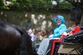 The Queen and The Duke of Edinburgh on Horse Guard Royalty Free Stock Photo
