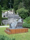 Queen Elisabeta Carmen Silva statue, Peles Castle, Sinaia, Roman Royalty Free Stock Photo
