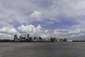 Queen Elizabeth berthed outside the Cunard building Liverpool