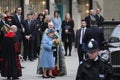 Queen Elizabeth II attends Commonwealth Day service at Westminster Abbey, London. Royalty Free Stock Photo