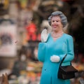 Queen Elizabeth II doll, Portobello Road Market. London, 2017.