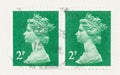 Queen Elizabeth II on Green 2 P Stamp