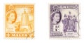 Queen Elizabeth II on Maltese stamps