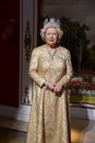 Queen Elizabeth II statue at Madame Tussauds in Times Square in Manhattan, New York City Royalty Free Stock Photo