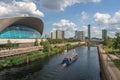 Queen Elizabeth Olympic Park with Aquatics Centre , LLondon Royalty Free Stock Photo