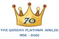 Queen Elizabeth Platinum Jubilee Crown Celebration Poster, Reigning 70 Years Royalty Free Stock Photo