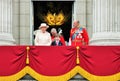 Queen elizabeth & Prince philip Royal Balcony Trooping of the color 2015 Royalty Free Stock Photo