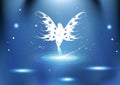 Queen fairy fantasy with glowing particles galaxy light bright e