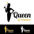 Queen of Fashion logo design.