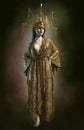 Queen with golden Headdress, 3d CG