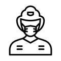 Queen Guard Wearing mask Vector Icon which can easily modify or edit