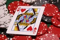 Queen of hearts poker chips