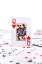 A queen of hearts Royalty Free Stock Photo