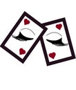 Queen of Hearts. this vintage, retro design features playing cards whith the queen of hearts. Royalty Free Stock Photo