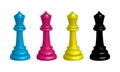 3d queen icon set Royalty Free Stock Photo