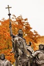 Queen Isabella Statue Marching into Granada 1492 Madrid Spain Royalty Free Stock Photo