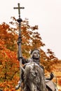 Queen Isabella Statue Marching into Granada 1492 Madrid Spain Royalty Free Stock Photo