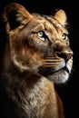 The Queen of the Jungle: An Intensely Detailed and Beautifully Lit Portrait of a Lioness Generative AI