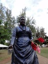 Queen KapiÃÂ»olani Statue holding flowers Royalty Free Stock Photo