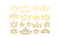 Crown Queen & King clipart set