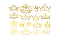 Crown Queen & King clipart set