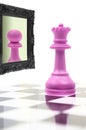 Queen looking in the mirror Royalty Free Stock Photo