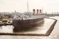 Queen Mary docked in The Port of Long Beach California USA Royalty Free Stock Photo