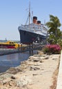 The Queen Mary Long Beach California. Royalty Free Stock Photo